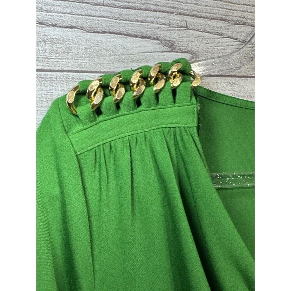 Michael Kors Kelly Green Midi Dress SIZE SMALL